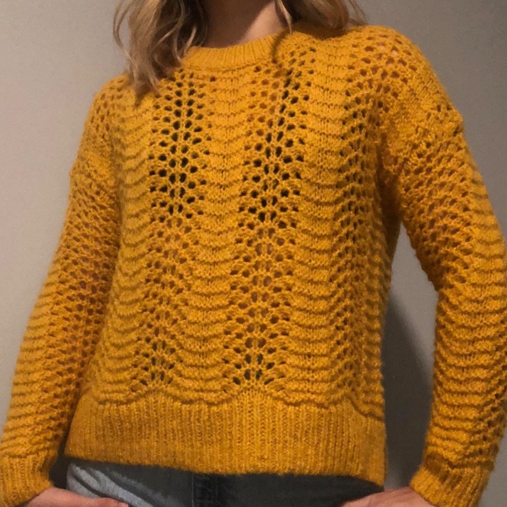 Madewell Windermere Pointelle Pullover Sweater XS